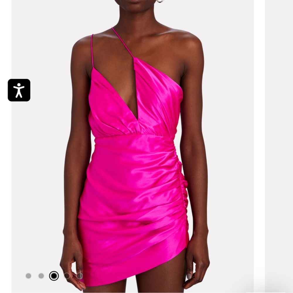 THE SEI
Asymmetric Plunge Silk Mini Dress